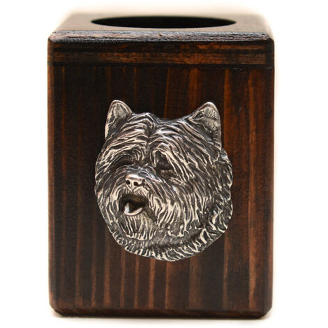 Cairn Terrier - candelabro in legno con un cane, un ricordo unico dopo la perdita di un cane, realizzato a mano da Art-Dog
