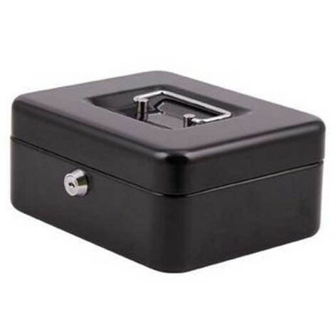 Caisse a monnaie, monnayeur en acier noir 16 cm