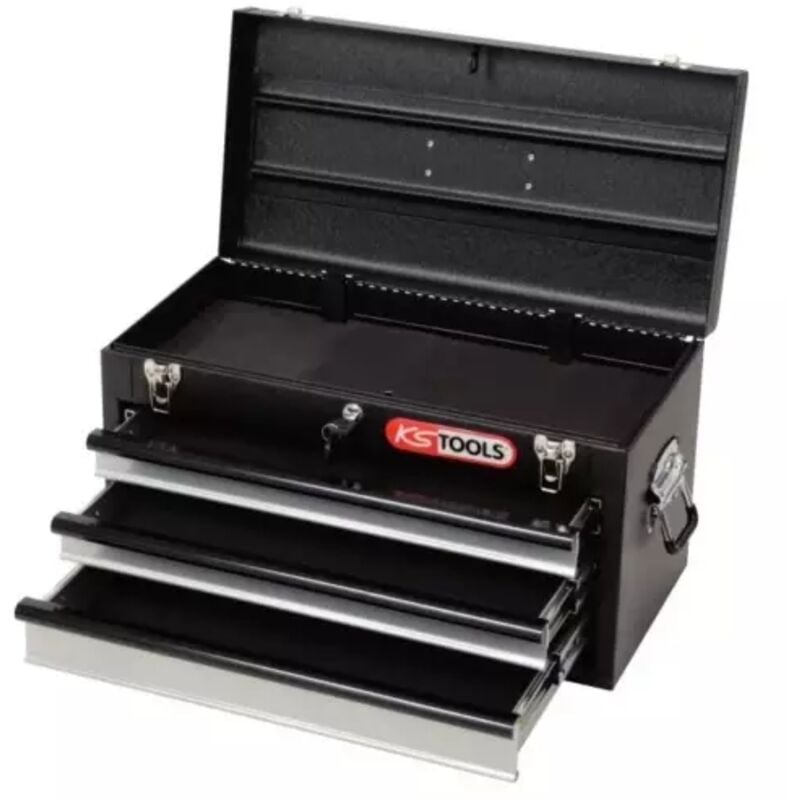 Kstools - Caisse à outils 3 tiroirs avec compartiment supérieur