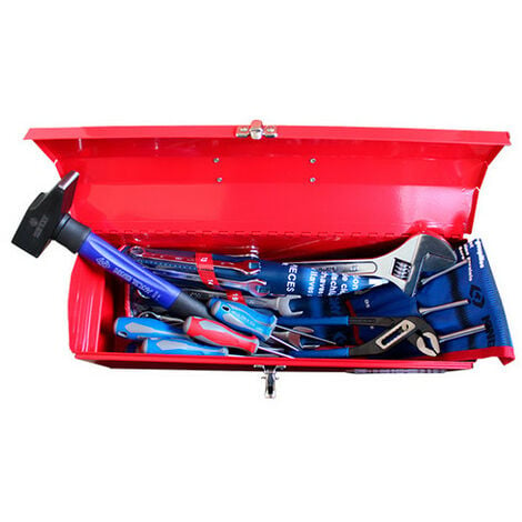 Boite à outils Coffre à 3 tiroirs Malette à outils complète pour bricolage  mécanique réparation, 52x21,8x30cm, Rouge - Costway