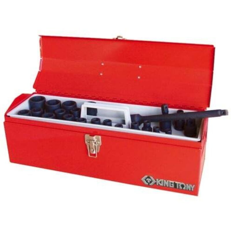 Coffret douilles à chocs 1/2 22 pièces de 8 à 32mm 87A03AUS+4424MP - King Tony