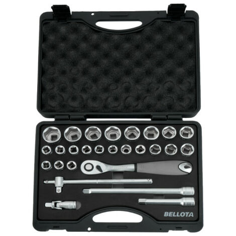 Caisse à outils pour clés à douilles BELLOTA - 27 pcs - 65921/2H1
