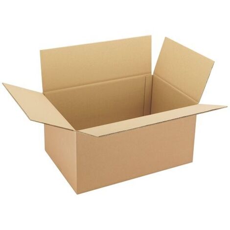 Caisse américaine kraft brun double cannelure H 30 x L 40 x P 60 cm - Lot de 10