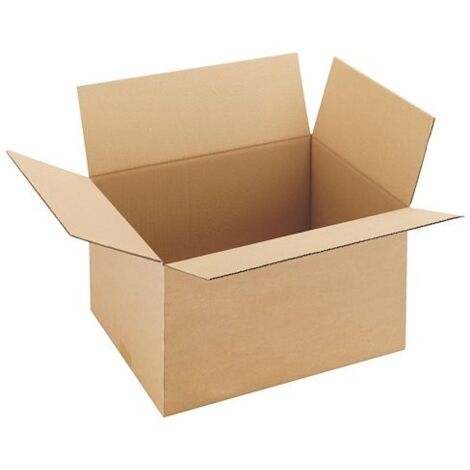 Caisse américaine kraft brun simple cannelure H 32 x L 36 x P 50 cm - Lot de 20