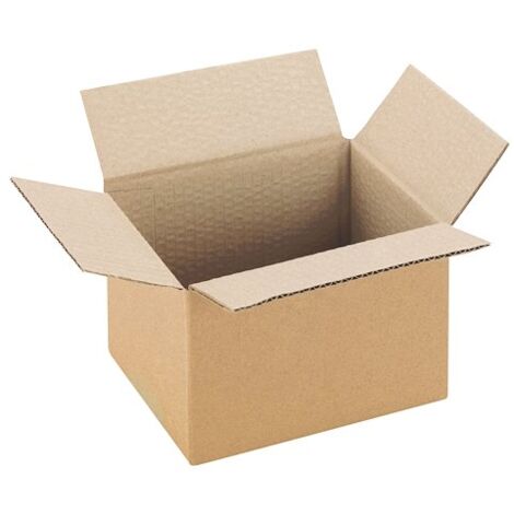Caisse américaine kraft brun simple cannelure L 20 x l 20 x H 11 cm - Lot de 25