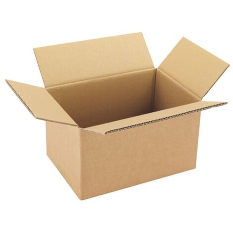 Caisse américaine kraft brun simple cannelure L 23 x l 19 x H 16 cm - Lot de 25