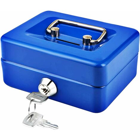 Tirelire avec clé, mini caisse en métal avec 2 clés, petite boîte de  verrouillage fiable, tirelire à clé durable, mini coffre-fort créatif,  protection