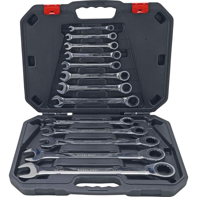 Jeu de clés mixtes à cliquet 8 - 32 mm 13 pièces