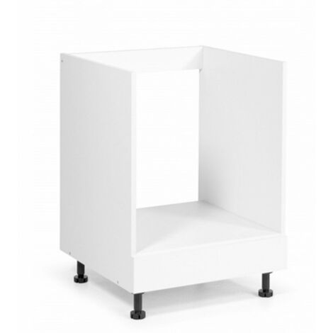Caisse de four en bois mélaminé blanc h.82x60x59