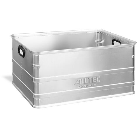 Caisse de manutention en aluminium - compatible avec palettes Europe - capacité 161 l - Coloris: argent alu