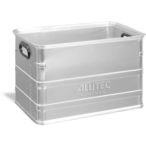 Caisse de manutention en aluminium - compatible avec palettes Europe - capacité 80 l - Coloris: argent alu