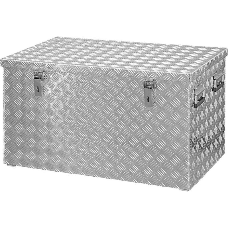 Caisse de transport aluminium 878x475x480mm tôle striée 200 litres