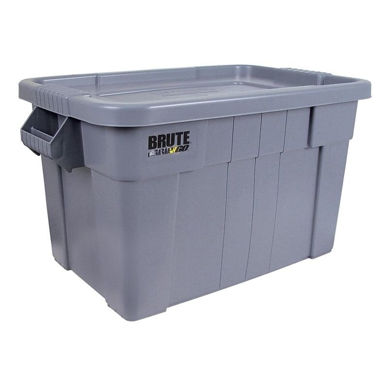 Caisse de transport Brute, polyéthylène, coloris gris, volume 53 litres - RUBBERMAID