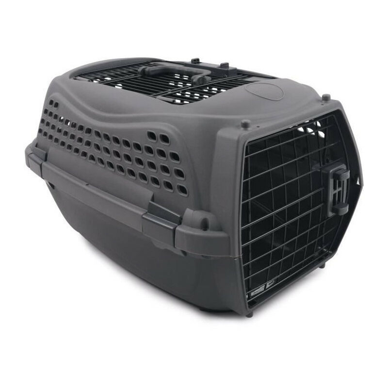 Caisse de transport pour chat m.pets eco giro - Cage en plastique - Taille s - Gris