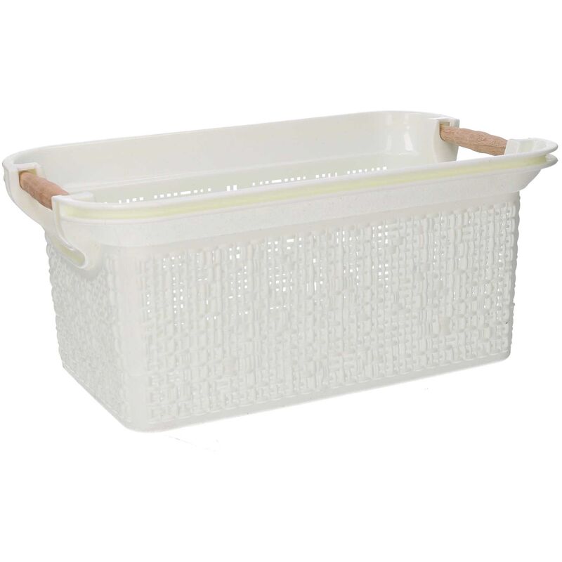 Webmarketpoint - Caisse en plastique rectangulaire blanche de 53x34x24,5 cm