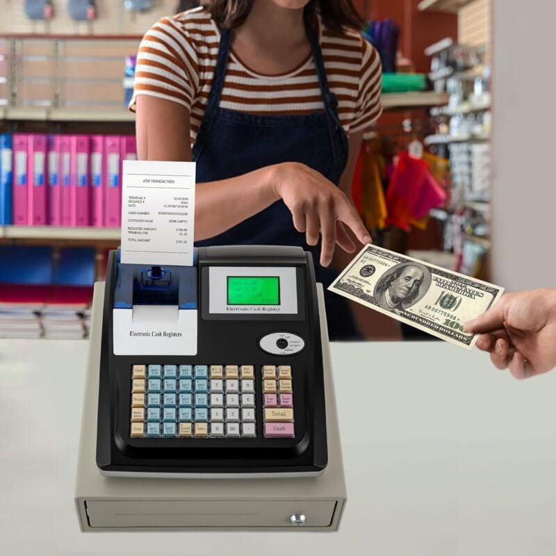 Senderpick - Caisse enregistreuse électronique Interface RS232, vitesse de transmission 9600 Kiosque de supermarché Système pos pour le commerce de