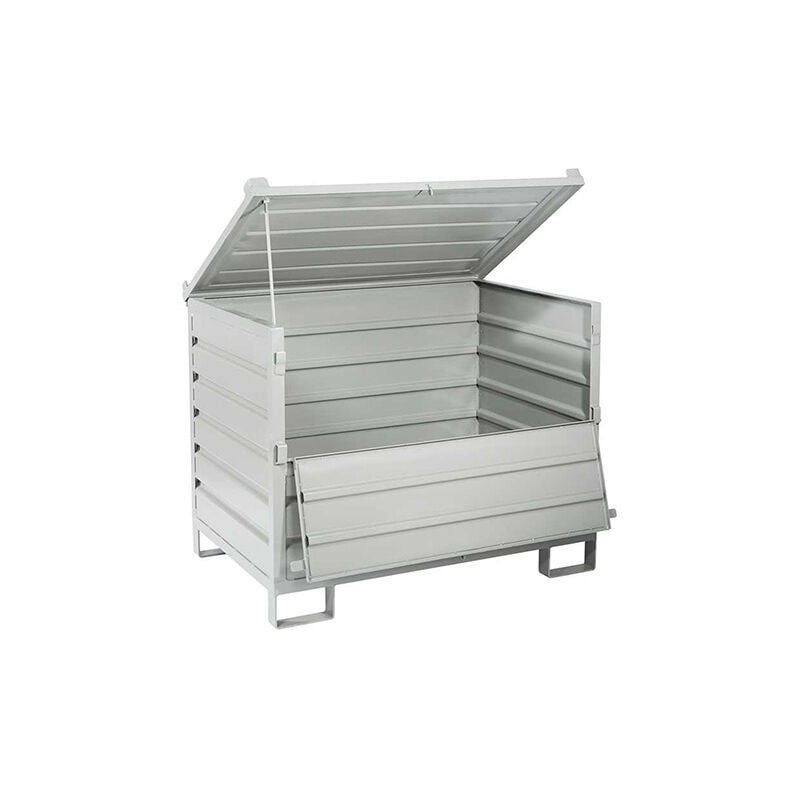 Matisère - Caisse en tôle acier nervuré verrouillable - Charge max 1000kg - MANU9A