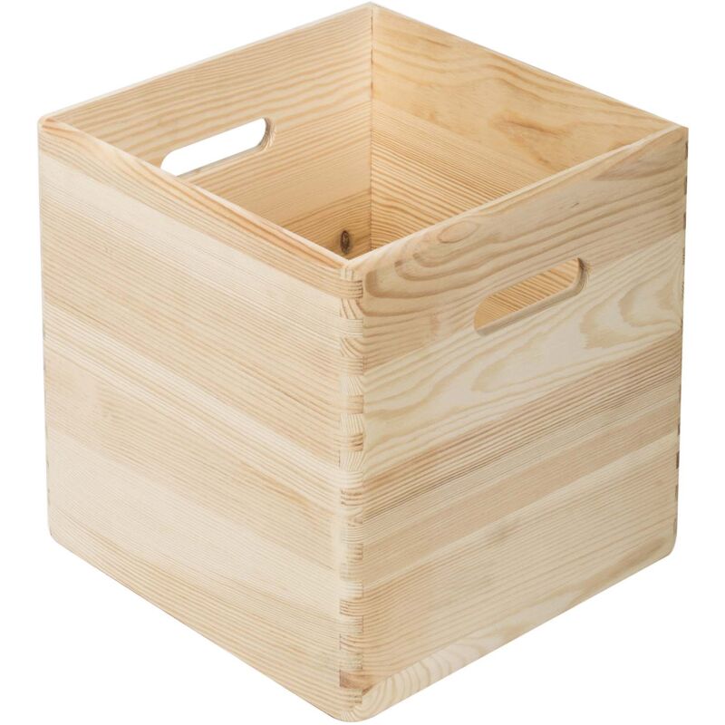 Caisse sans couvercle en pin massif 30x30x30cm - Astigarraga