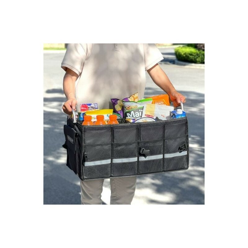 Le Poisson Qui Jardine - Caisse / sac de Rangement Isotherme coffre de voiture noir 60x35x30cm