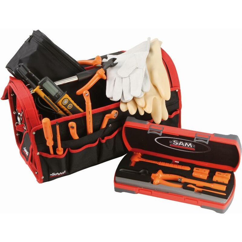 Sam Outillage - Caisse textile 30L avec 11 outils isolés 1000V sam - CP-11