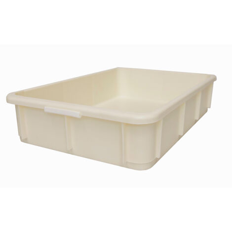 Caisse-palette en polypropylène 20L – Dimensions 600 x 400 x 125 mm – Résistante à -10 °C à +80 °C – Gerbable pour stockage optimisé – Certeo