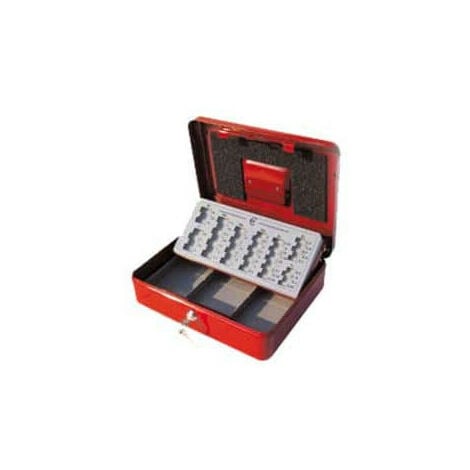 Caissette à monnaie euro rouge Stark PE01 300x90x240 mm