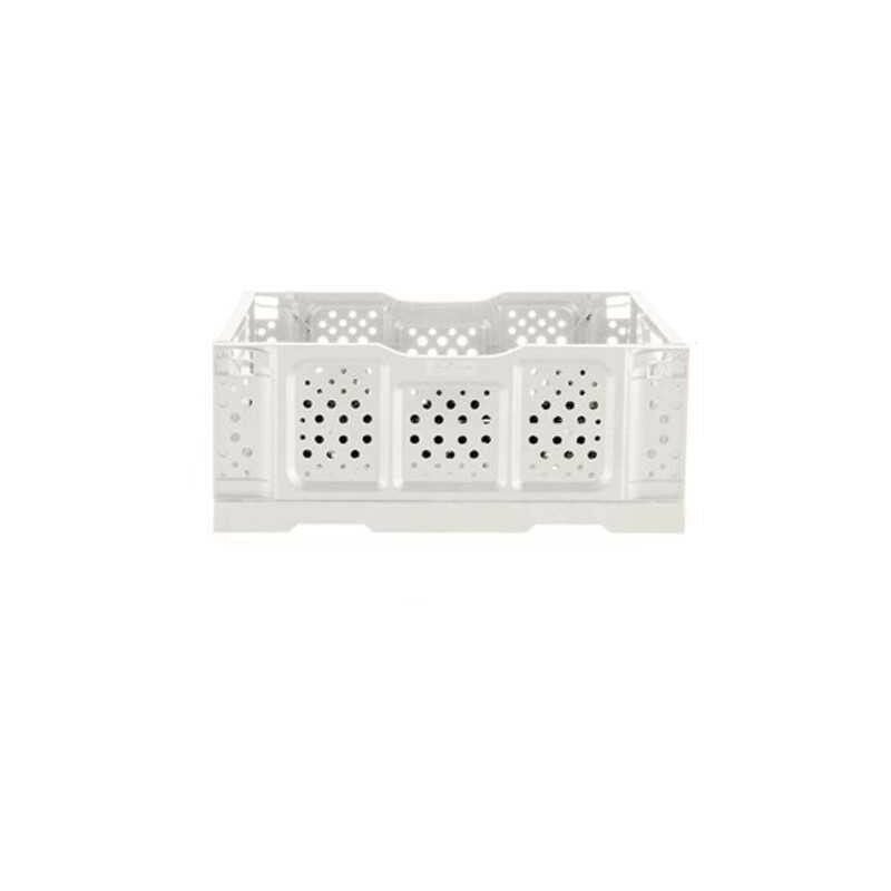 Lgvshopping - Caissette pliable en plastique - Blanc - l 40 x l 30 x h 15 cm - Livraison gratuite