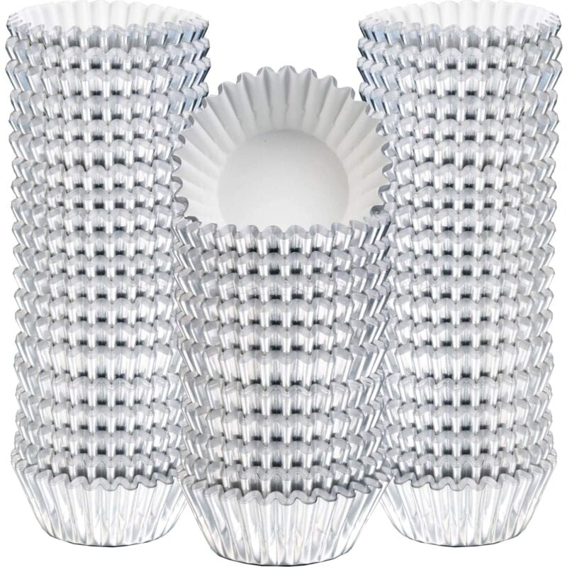 Feiyue - Caissettes à cupcakes, caissettes à cupcakes en aluminium de taille standard, caissettes métalliques, caissettes à muffins, paquet de 500