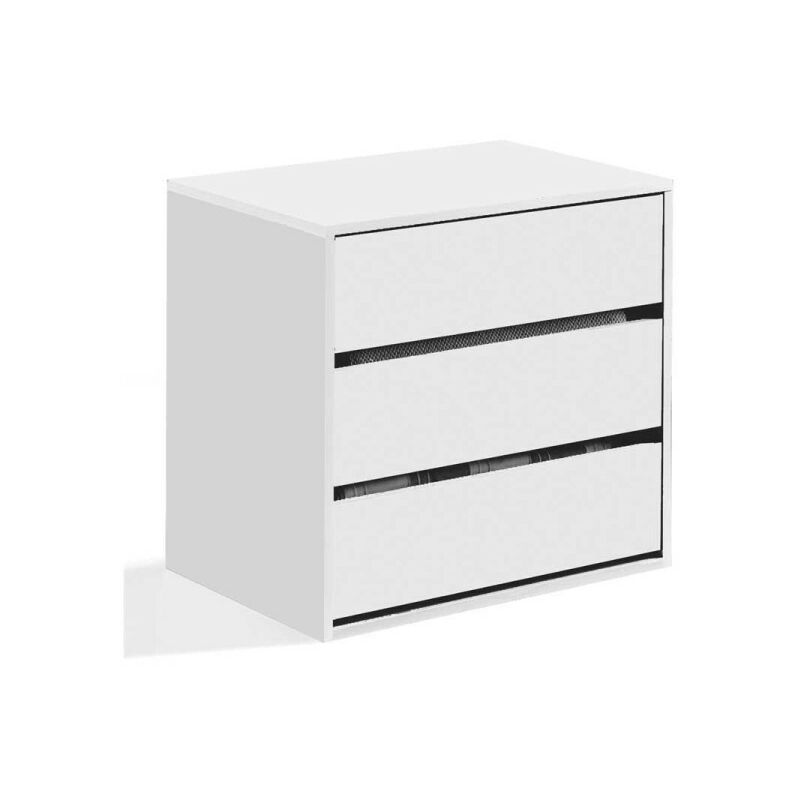 Caisson 3 tiroirs pour intérieur d'armoire - tsira - l 60 x l 44 x h 57 cm