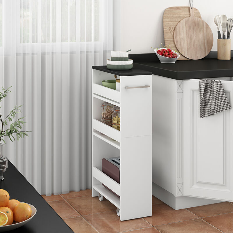 Vicco - Caisson à roulettes Rivo, blanc/anthracite, 20 x 84.4 cm