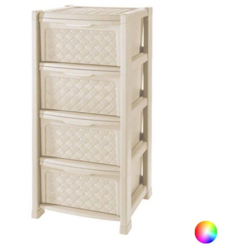 Bloc-tiroirs Tontarelli Plastique 4 tiroirs (38,5 x 39 x 82,5 cm) Blanc