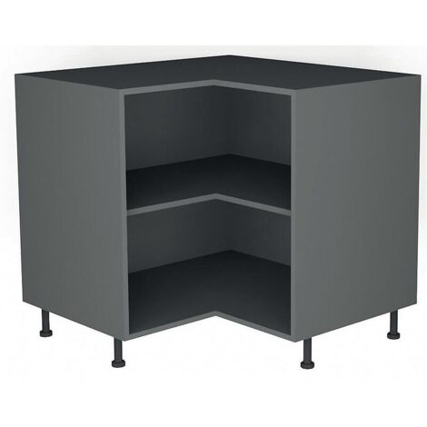 Caisson angle bas 2 portes hauteur 780 mm 950 x 950 mm coloris anthracite