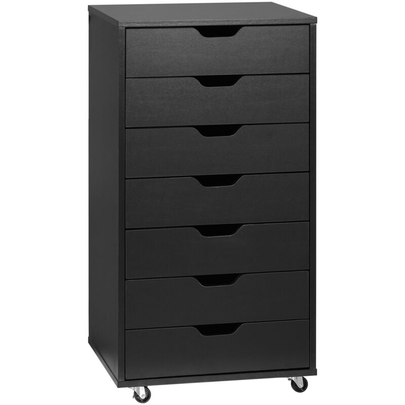 Caisson bureau 7 tiroirs - dim. 47,5L x 39,5l x 90H cm