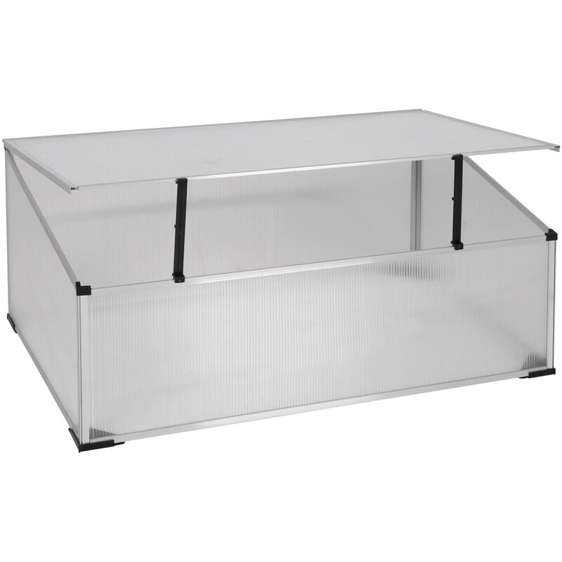 Châssis de couche avec cadre en aluminium - 100 x 60 cm - Petite serre avec toit incliné