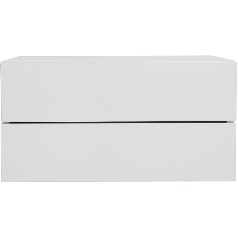 Caisson de rangement 2 tiroirs blanc laqué MAX