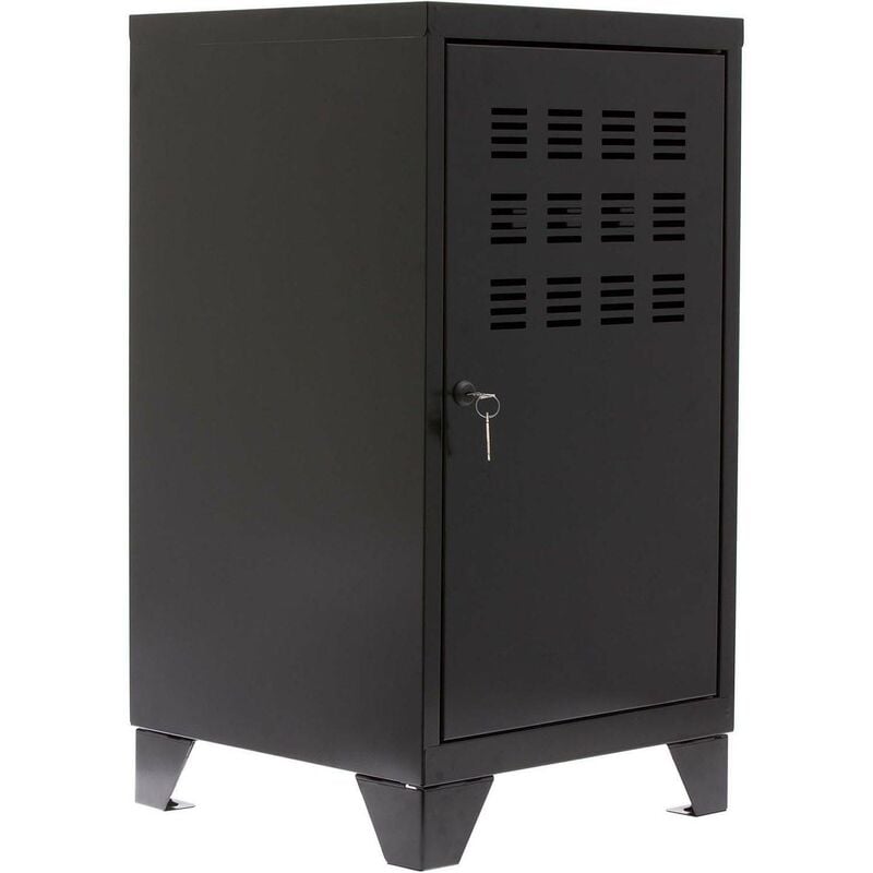 Casier de rangement en métal 74 cm Collégien Noir mat