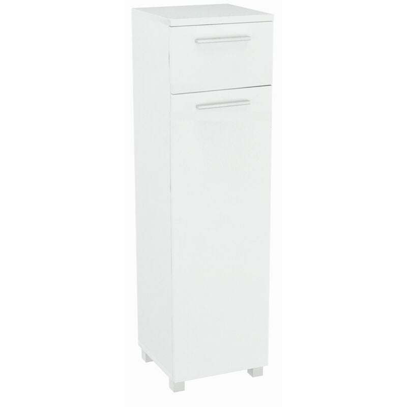 Caisson de salle de bain 1D1SZ avec étagère, commode BLANCHE