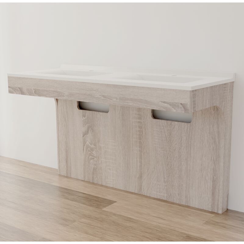 Cuisibane - Meuble double vasque pmr altea 140 cm - Cambrian oak