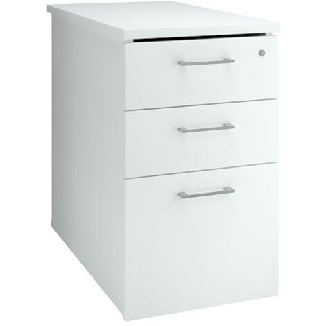 Caisson hauteur de bureau 80 cm - Arch - Tiroirs blanc - Maxiburo