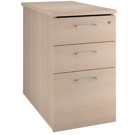 Caisson hauteur de bureau 80 cm - Arch - Tiroirs chêne gris - Maxiburo