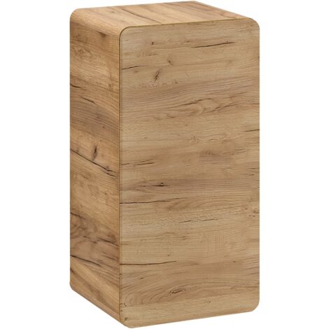 Caisson meuble bas de salle de bain - Chêne artisanal doré - L32-H65-P32 - ARRIBA