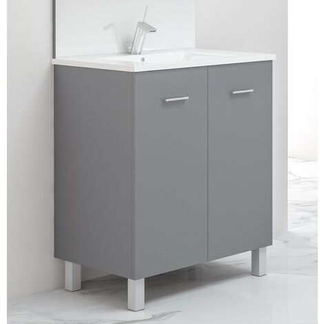 Caisson meuble sur pied Ancoflash à portes - anthracite mat