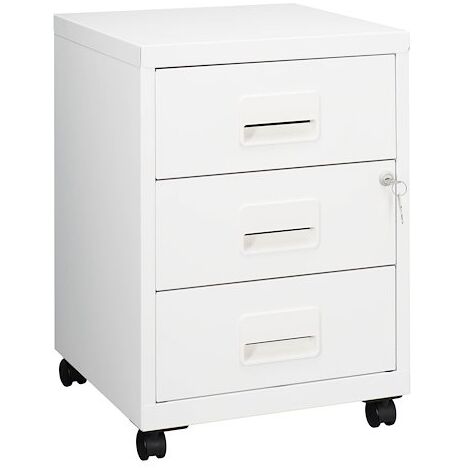 Caisson mobile 3 tiroirs - blanc