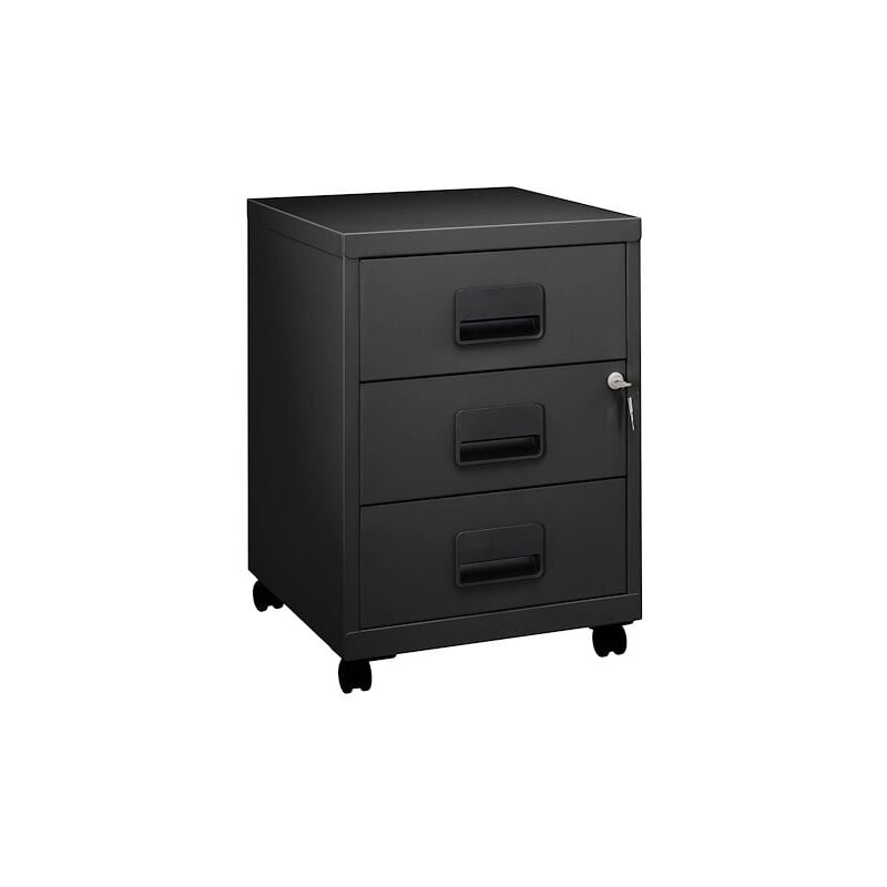 Caisson mobile 3 tiroirs - noir