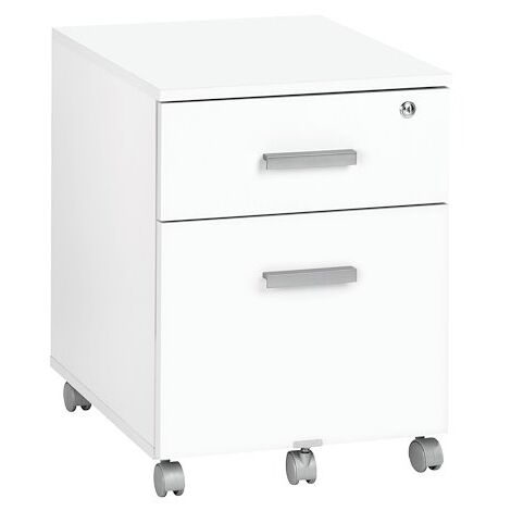 Classeur dossiers suspendus 2 tiroirs Blanc TIRSUS - Univers du Bureau  Couleur Blanc Matière Bois Couleur secondaire Blanc