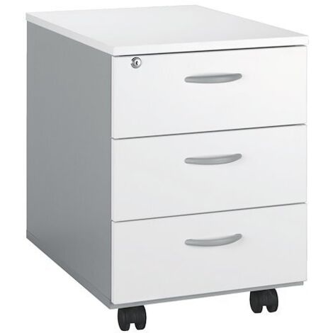 Caisson mobile Practica 3 tiroirs blanc - Maxiburo