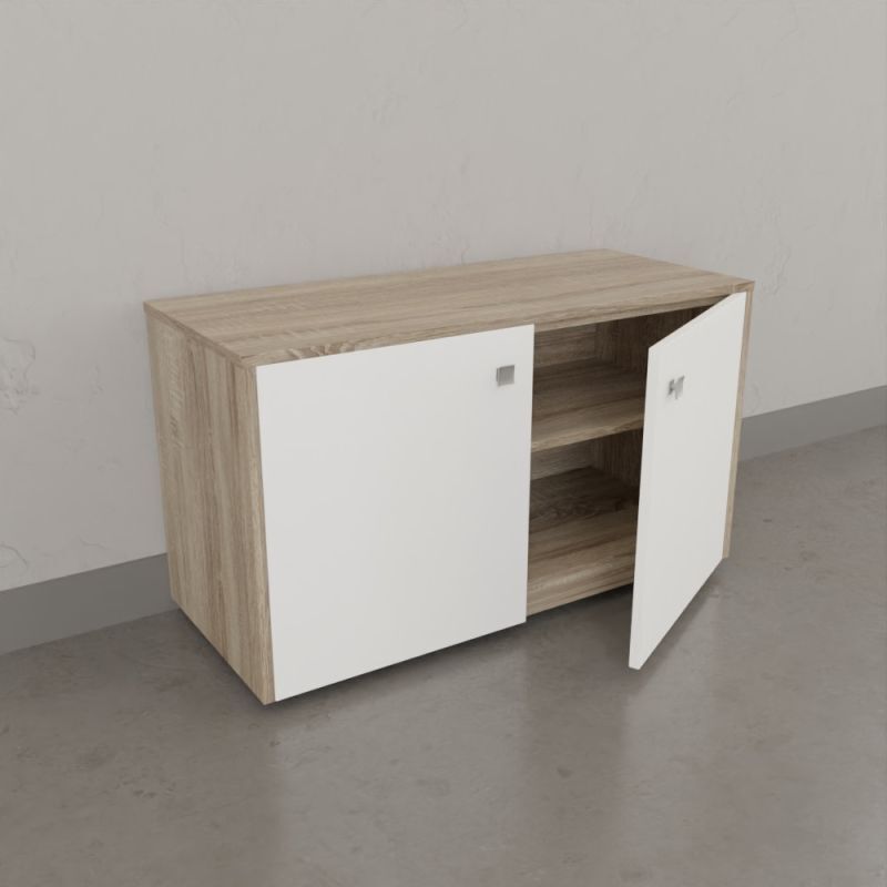 Cuisibane - Caisson roulant altea - 90 cm décor cambrian oak et portes blanches