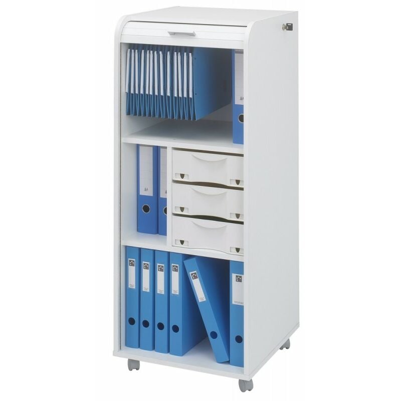 M&s - Caisson de Bureau Blanc à Roulettes 108 cm - Coloris: Blanc