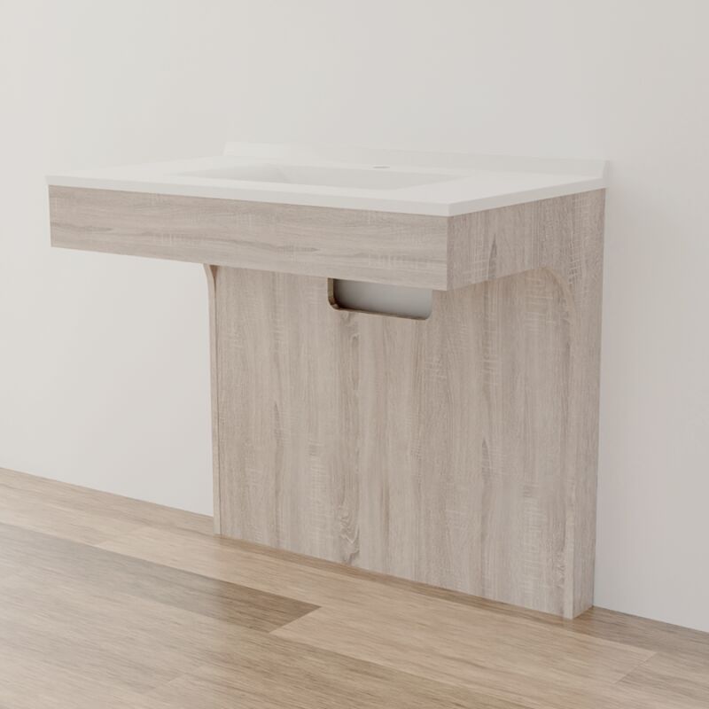 Meuble simple vasque PMR ALTEA 90 cm - Cambrian oak
