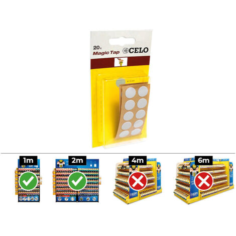 CAJA 10 BLISTERS 20 unid. TAPON ADHESIVO DIN/REF MTAP Ø13mm COLOR GRIS CELO
